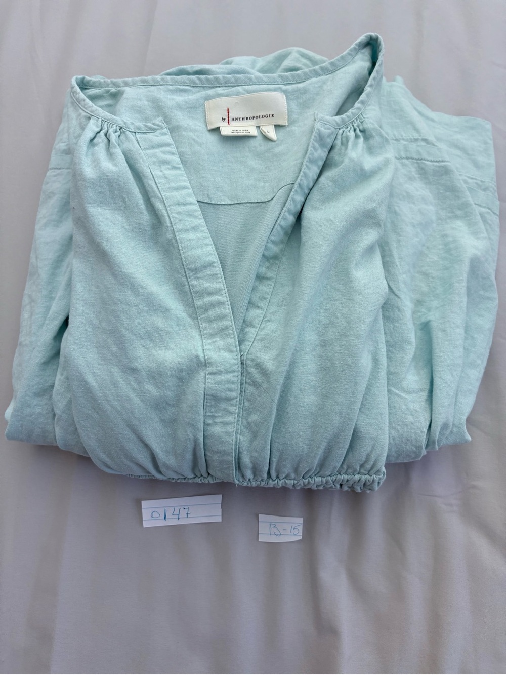 Anthropologie  Light Blue  V‑Neck Maxi Dress - Picture 13 of 13